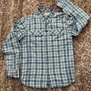 Casual Blue Checkered Men's Shirt